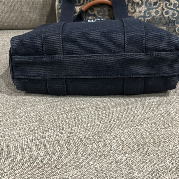 Tory Burch Canvas Small Tote Navy - Picture 7 of 12